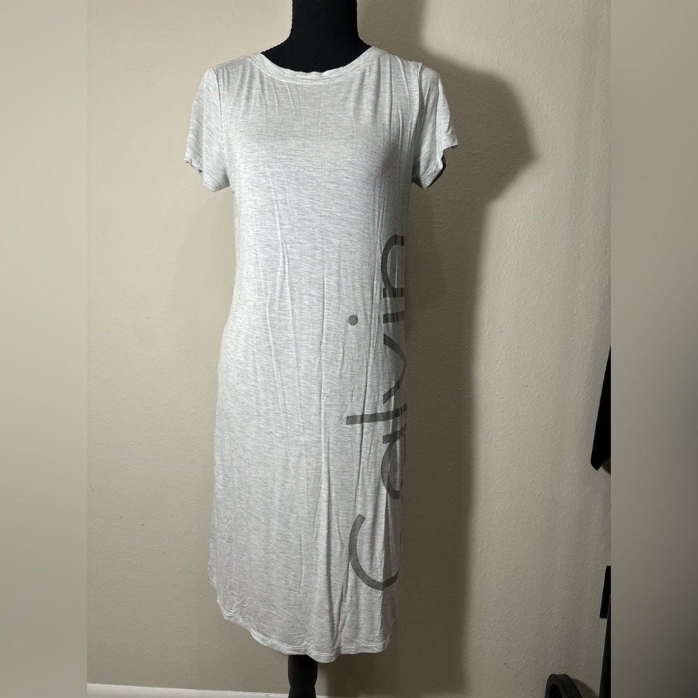 Calvin Klein Light Gray Midi Dress